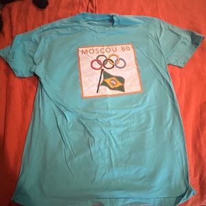 Vintage 1980 Moscow Olympics T-shirt, Brazil delegation